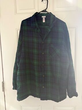 Wondershop Green and Navy Plaid Men's Sleepwear set
